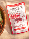 Load image into Gallery viewer, Pasture-Raised Bison Sticks, Original, 0.85 oz Meat Sticks - 10 Pack
